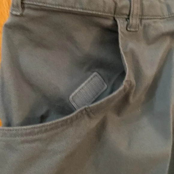 Patagonia sz 14 organic cotton jeans blue w/ Velcro back pockets, front pockets - Picture 7 of 9